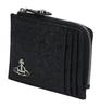 Vivienne Westwood Embossed Nappa Card Holder with Zip closure, 54020008U L003E, Embossed Nappa N403 Black [Used]