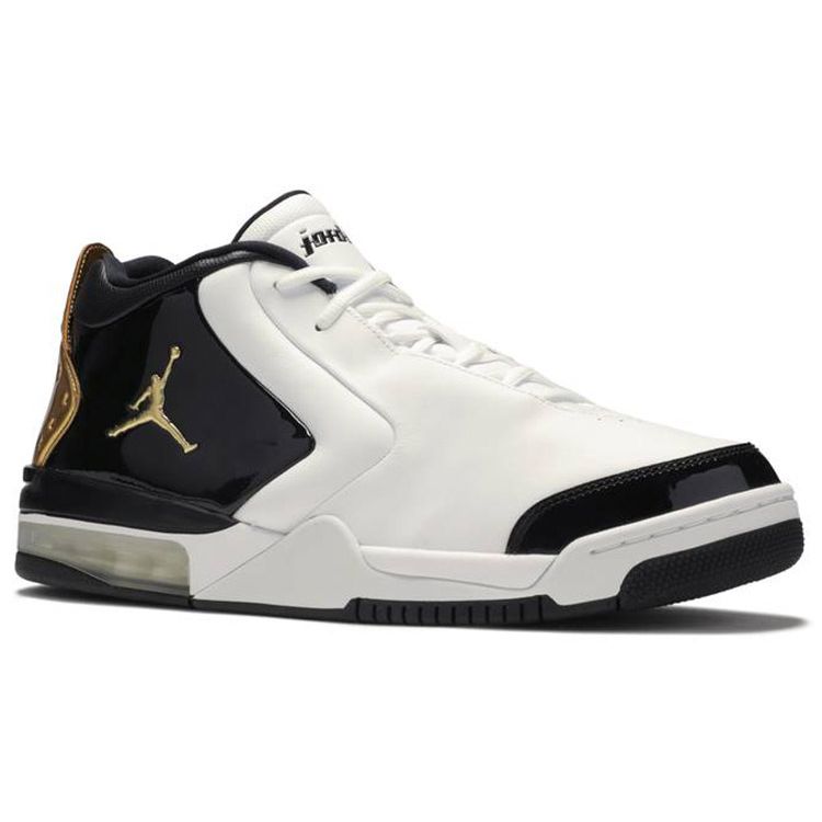 Air Jordan Big Fund Premium White Metallic Gold Unisex Sneakers Metallic-Gold-Black CI2216-100