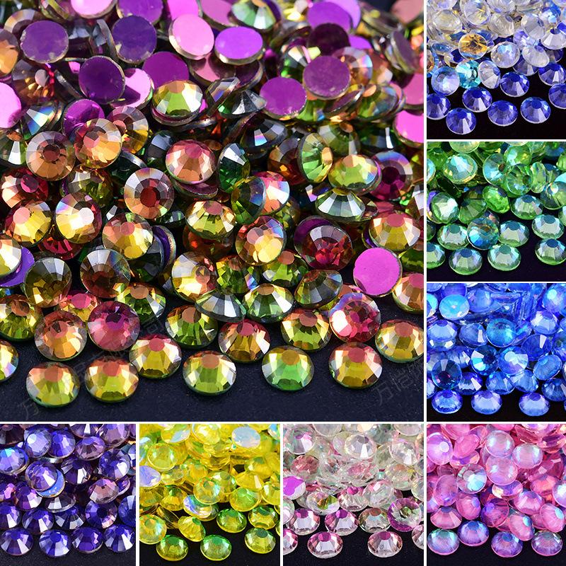 Nail Art Diamond Jewelry, Transparent Bottom Glass Rhinestone Flat Bottom Drill Mobile Phone Case Beauty Diy Luggage Jewelry Accessories