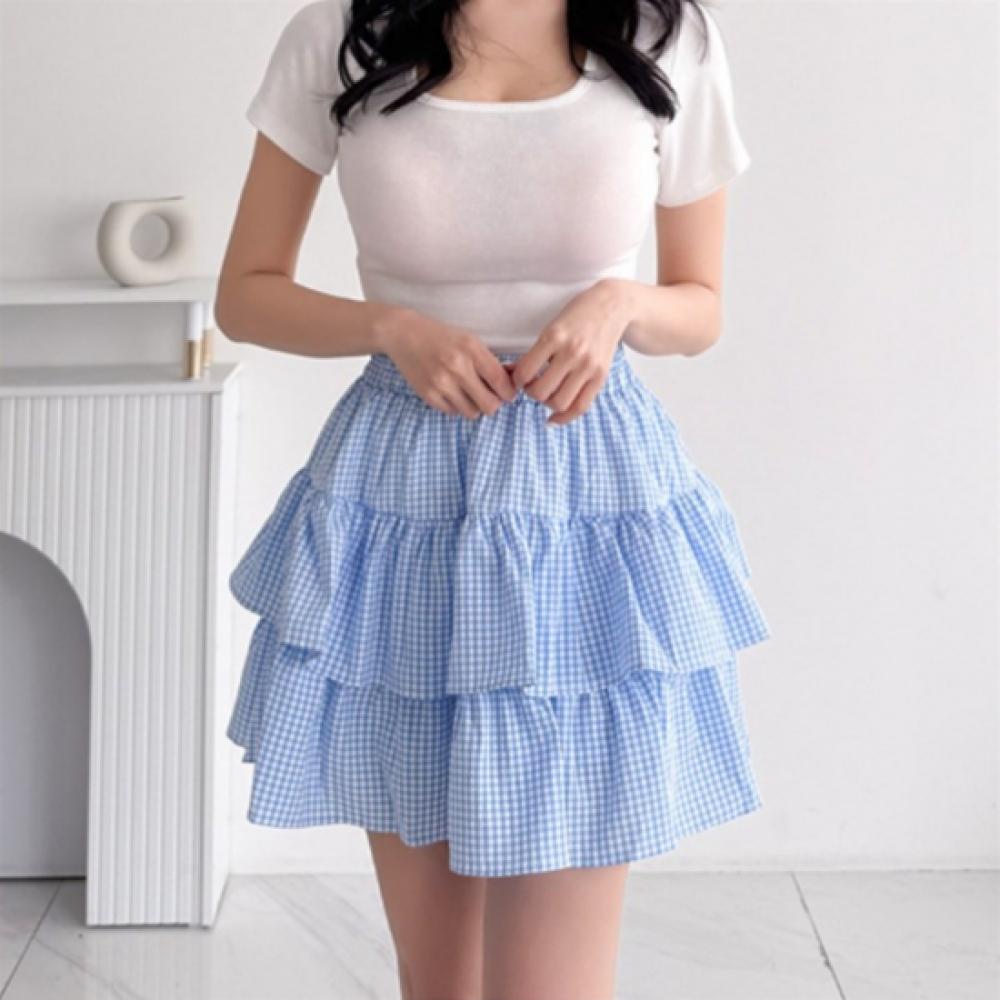 New Arrivals Open Run Women Lovely 2 Tier Frill Mini Skirt