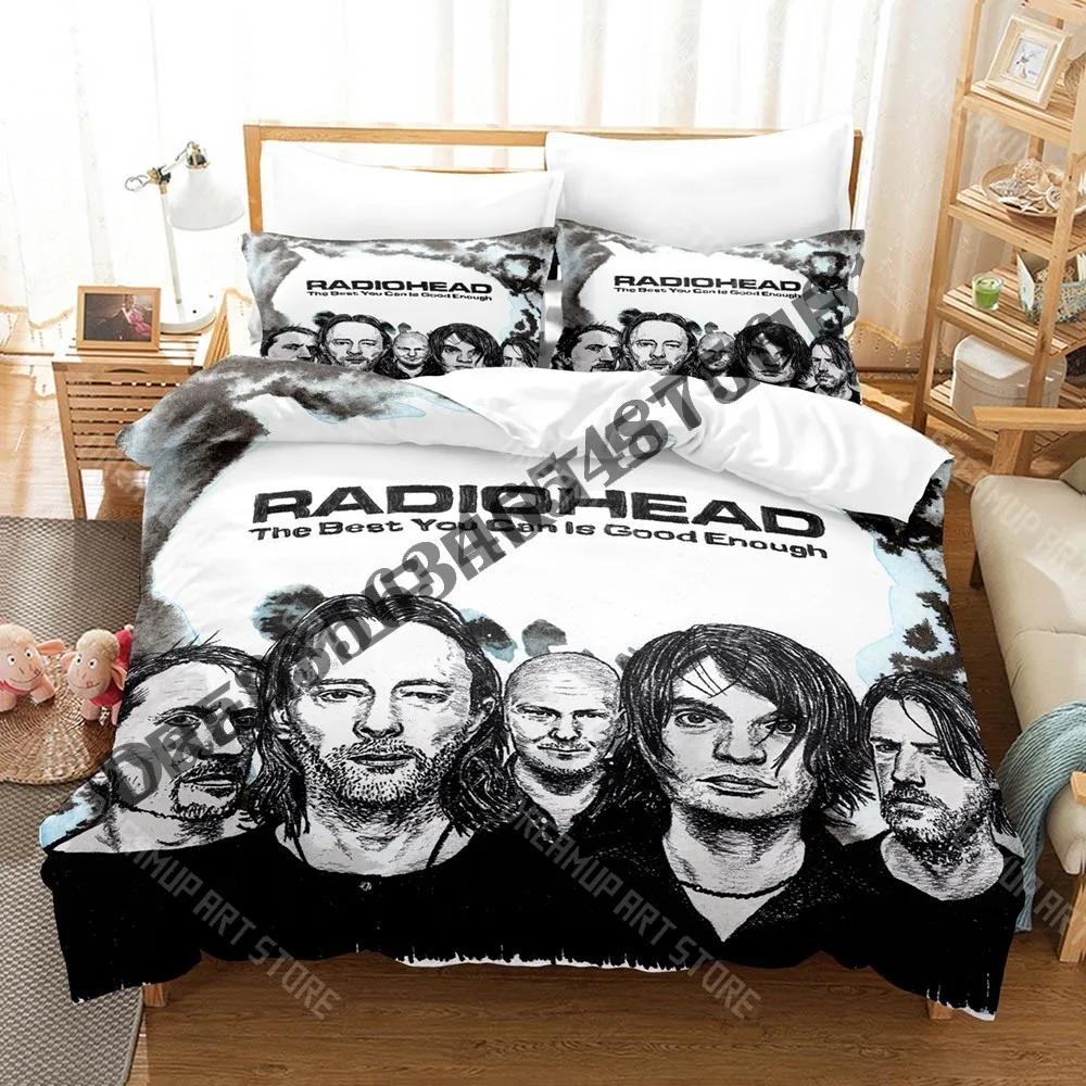 Set Biancheria da Letto Radiohead Band Stampa 3D Singolo Gemello Matrimoniale Queen King Size Set Letto Adulto Bambino Camera da Letto Copripiumino Set Letto