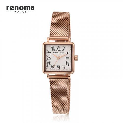 [renoma watches] renoma watches Women s Square Mesh Band Watch Rose Gold RE-595RG none