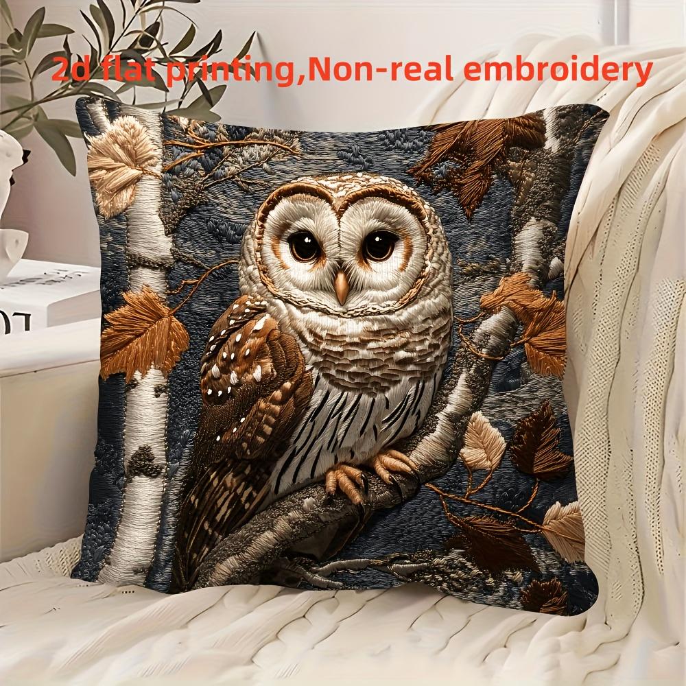 Short Plush Material Pillowcaseadorable 2D Flat-Printed Animal-Patterned Cushion Covers For Cozy Decor! Sofa Seat Mattress Cover