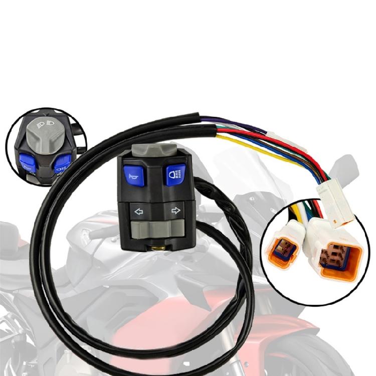 Lenkerschalter Schnelle Montage Motorrad Modifiziertes Zubehör Universelle Blinker Scheinwerfer Hupe Steuerschalter