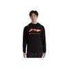 Li Ning Professionelle Basketball-Serie CBA Buchstaben Kapuzenpullover Weich Bequem Atmungsaktiv Vielseitig Lässiges Sweatshirt Herren Sweatshirt Schwarz AWDU527-1