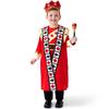 Red King of Spades Halloween Costume - Kids' Fairy Tale Role-Play Outfit