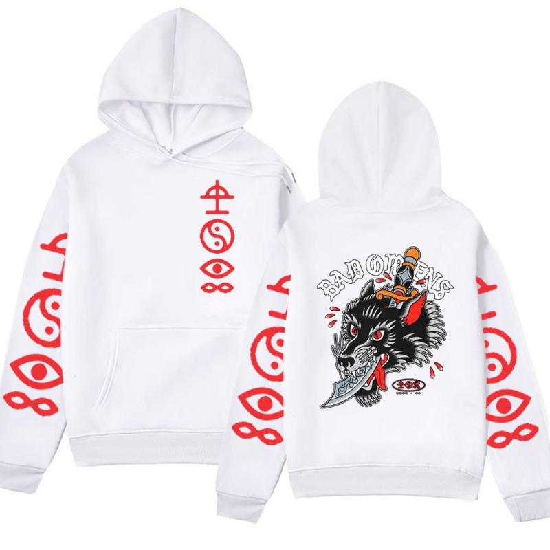 Rapper Bad Omens Band Double Sided Print Hoodie Vintage Arajuku Pullover Street Wear Unisex Autumn Winter Sweater