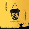 WTEMPO Halloween Treat Bag DIY Halloween Basket Black & White Halloween Pail with Handle Halloween Party Favors Supplies Props