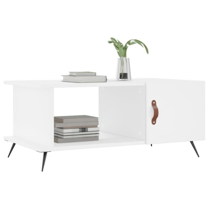 VidaXL Table basse blanc 90x50x40 cm bois d'ingénierie 829460
