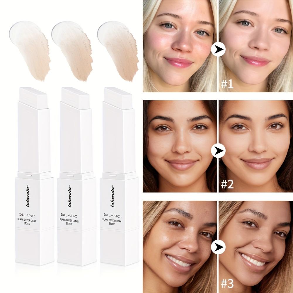 Foundation Stick Color Changing Foundation with Detachable Brush Blanc Cover Cream Stick Changing Hight Coverage Base Makeup