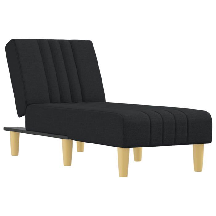 VidaXL Chaise longue noir tissu 352821