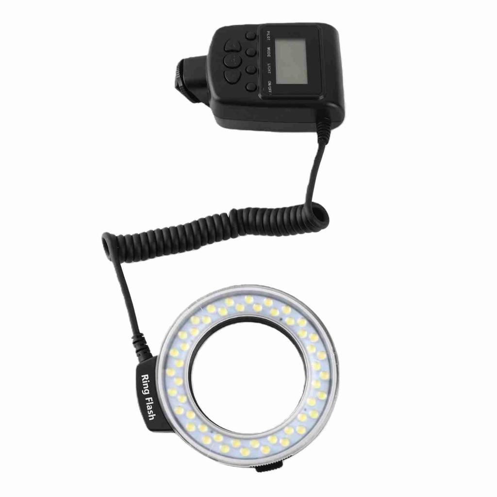 Portable LED Ring Flash Battery Operated Fill Light with Color Filters Adapter Photography