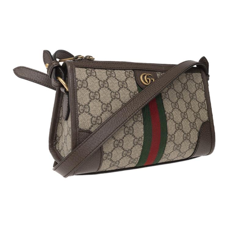 Gucci Ophidia Canvas With Leather Messenger Bag, Shoulder Bag, Crossbody Bag Men's Beige & Brown 752581-96IWT-8745
