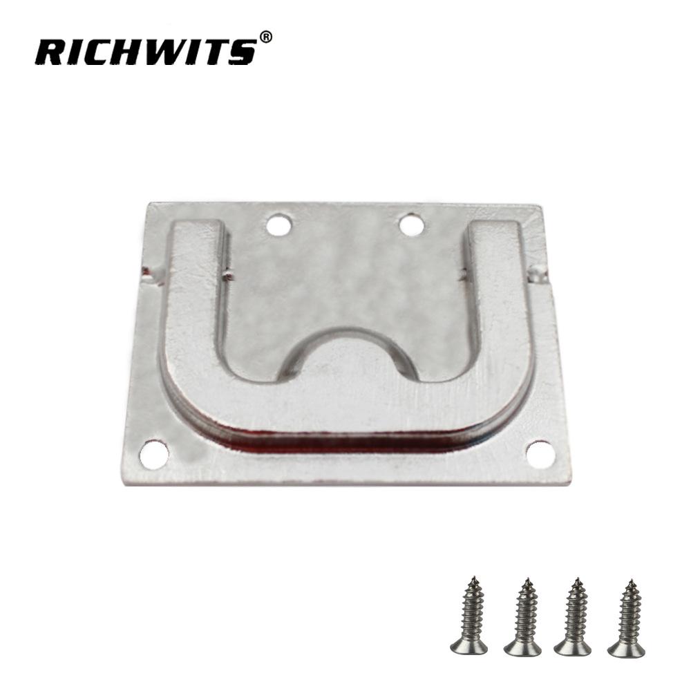 316 Stainless Steel Mirror Polished Square Floor Latch with Handle