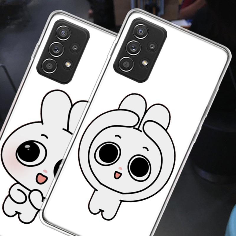 Cute Cartoon K-Kkamang Phone Case for Samsung A54 A57 A37 A17 A14 A15 A12 A24 A34 A55 A35 A25 A52S A07 A05S A04S A22 A32 A72 Gal