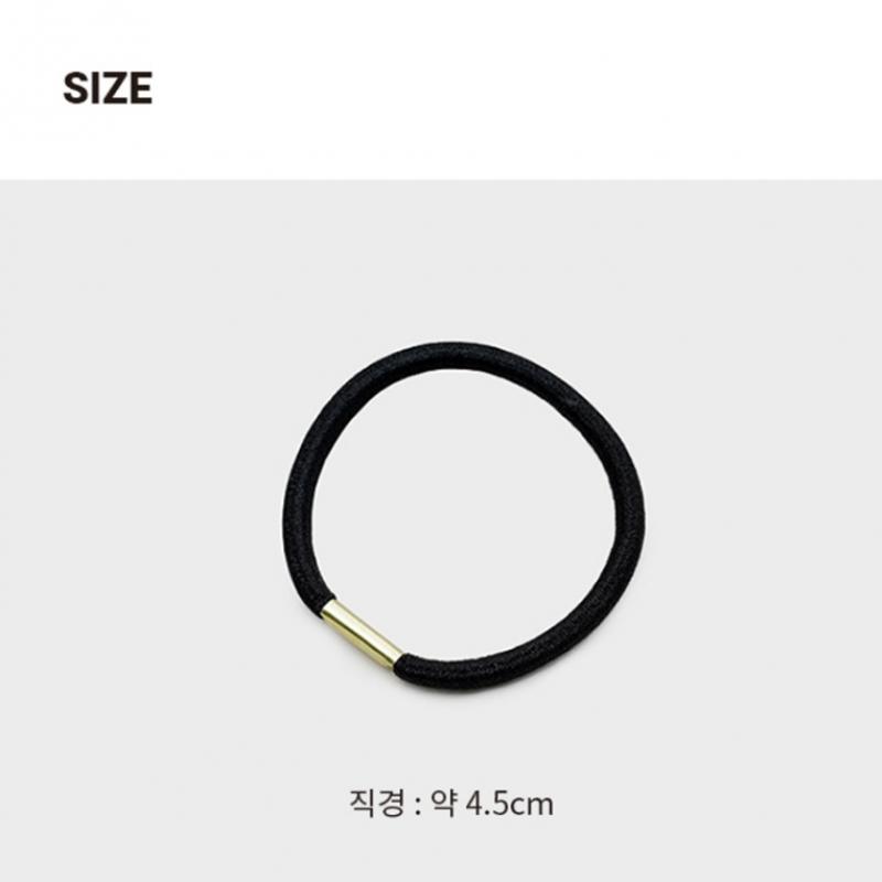Daiso Black Hair Ties  Pack Of 40