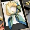 Mulberry silk scarf - chinese style korean design - spring/autumn small square scarf - real silk shawl