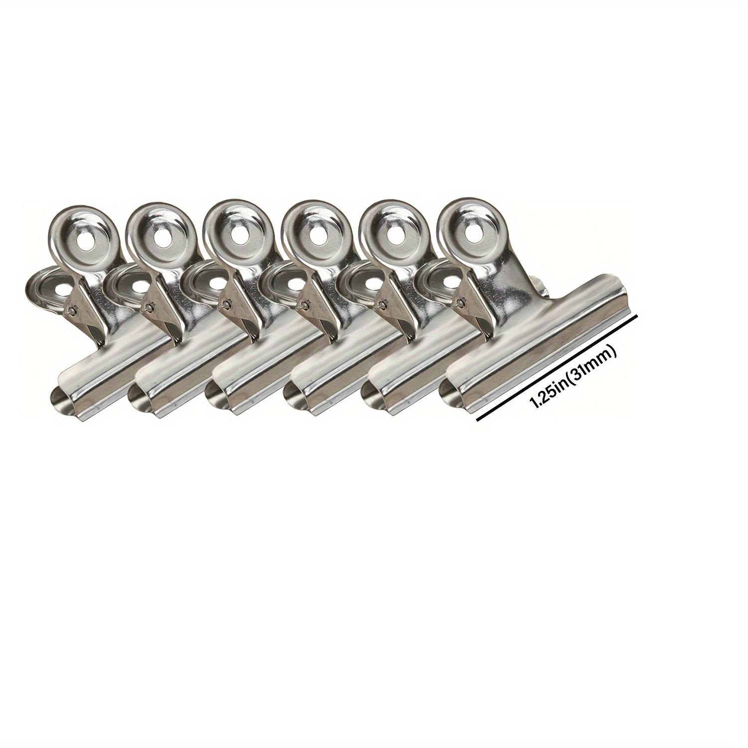 

6pcs Food Bag Sealing Clips, Reusable Heavy Duty Stainless Steel Clips, Multipurpose Air Tight Seal Clip, Home Accessories