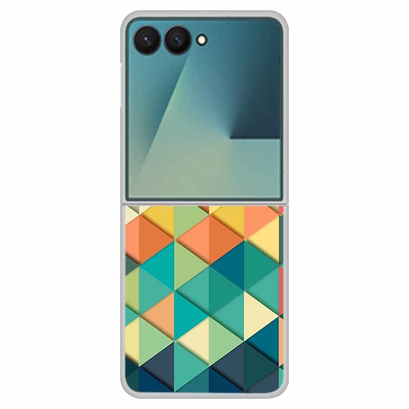 Marble Case For Samsung Z Flip7 Transparent Hard PC Plastic Cover Shockproof Coque for Samsung Galaxy Z Flip 7 5G Funda Zflip7