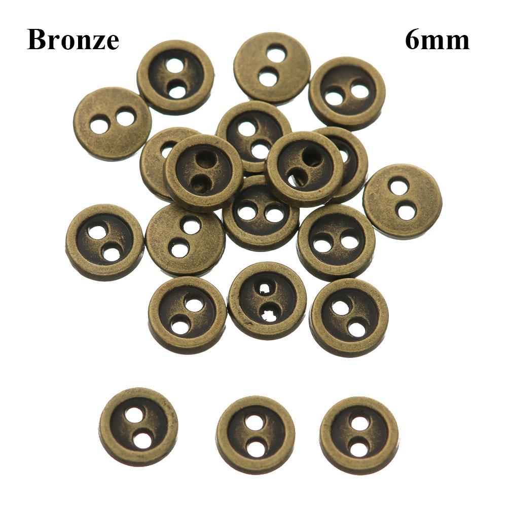 20Pz Bottoni Metallici per Bambole per Cucire Vestiti per Bambole Accessori Bottoni Rotondi Mini 3/4/5/6mm Per Fibbie Vestiti per Bambole Fai da Te 1/12 1/6