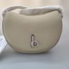 [Pre-Owned] Rocking Horse Logo Embossed Flap Closure Calfskin Saddle Bag - Unused #MB0EHV