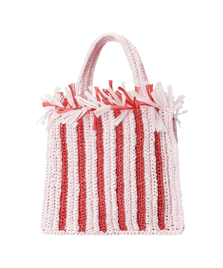 Sunday Fruit Market Beach Stripe Bag Pink
