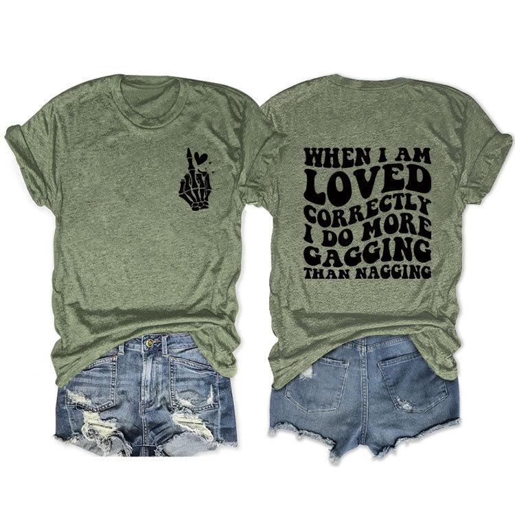 

WHEN I AM LOVED Printed Short Sleeve Loose Casual T-Shirt Women XXXL