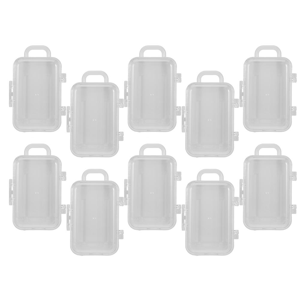12Pcs Clear Mini Suitcase Candy Boxes Transparent Plastic Storage Boxes Travel Wedding Party Favor Decorations