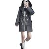 Japanese JK Academy Style Mid-Length Woolen Toggle Coat, Spring/Autumn 2025
