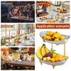 Fruit Bowl for Kitchen Counter 3 Tier Acrylic Fruit Basket with Serving Bowls and Metal Stand Tiered Serving Bowls for Fruit Vegetable Storage Snack C