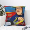 Fireman Sam Square Pillowcases Polyester Living Room Firefighters Cushion Cover Creative Decorative Throw Pillow Case 40*40