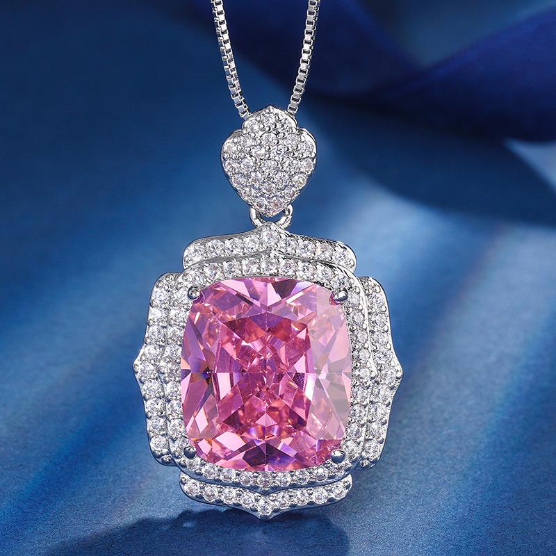 Women's Light Luxury Versatile Set With Inlaid Zircon Pendant Necklace Earrings Ring Set Fashionable And Unique Design Sense Set