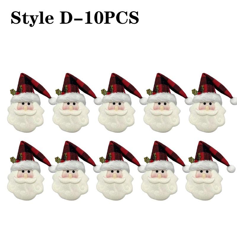 1-10PCSChristmas Knitted Fabric Doll OrnamentsSanta Claus Hanging Decorations XmasTree Pendant Holiday Party Home Scene Supplies
