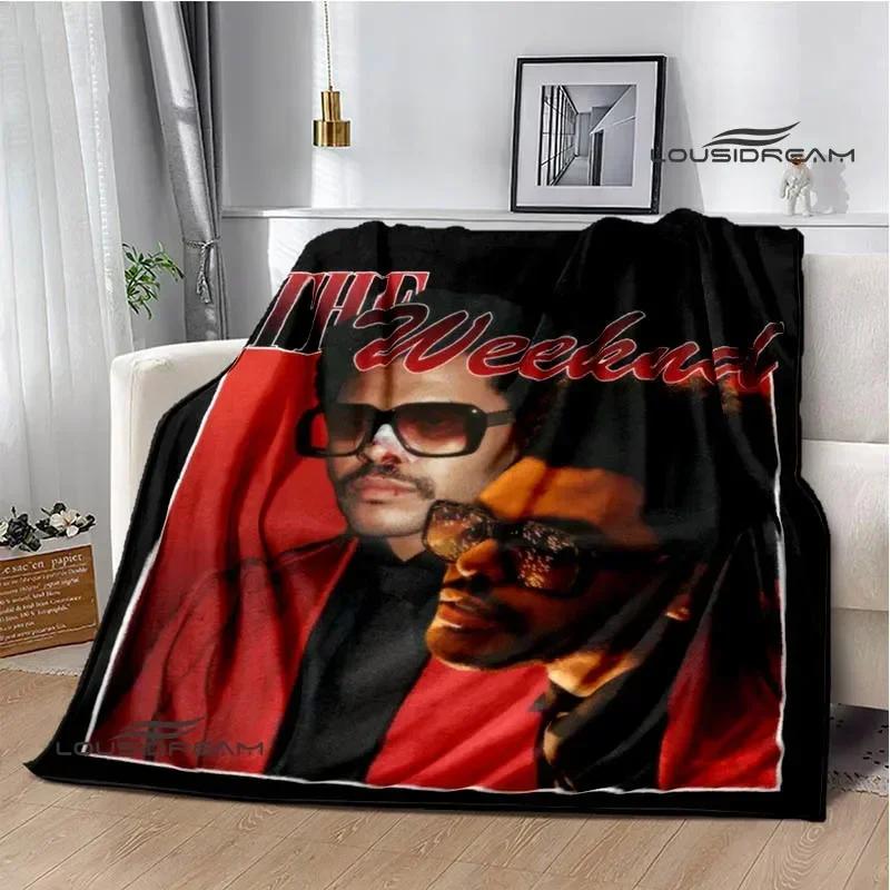 Singer The Weeknd Print Blankets Flange Warm Blanket Soft and Comfortable Home Travel Bed Blanket Picnic Blankets Birthday Gift
