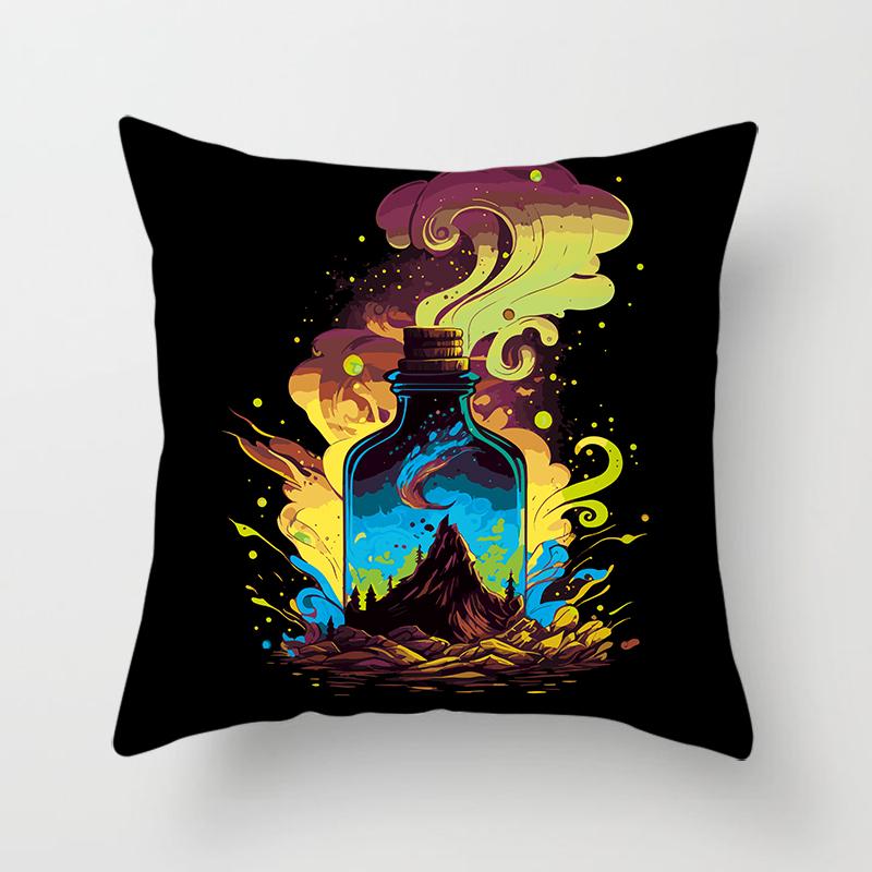 Fashion magic bottle pillowcase decoration printing square  car sofa fashion cushion cover 45*45cm home improvement