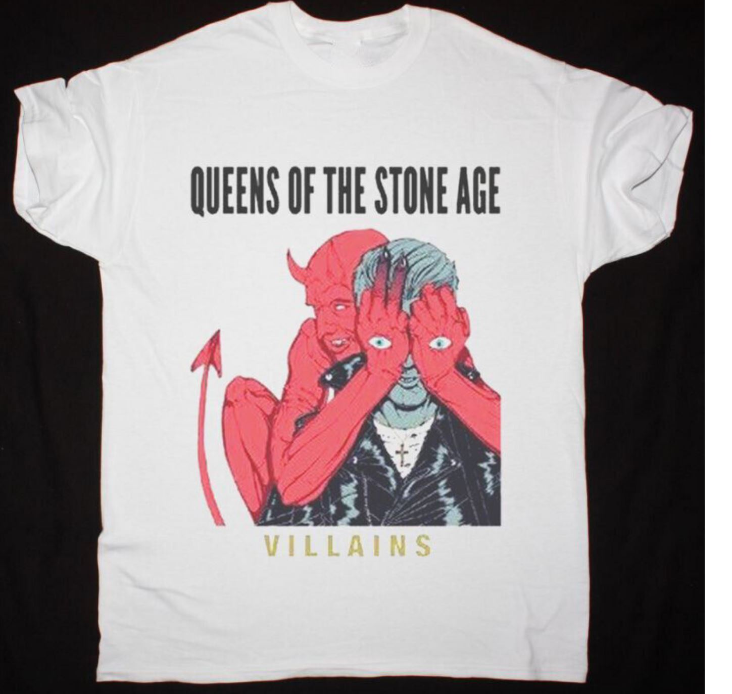 Vintage Villains Queens of the Stone Age Shirt White Unisex S-5XL XXL