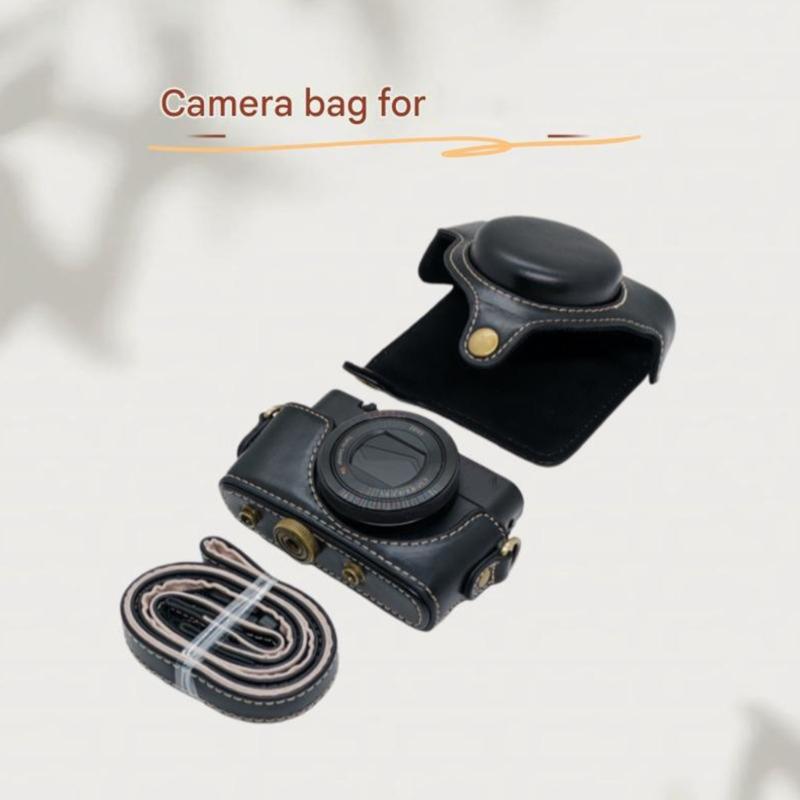 Protective Retro Camera Case PU Leather Bag for RX100 Camera with Enhances Shock Absorption and Dust Resistance