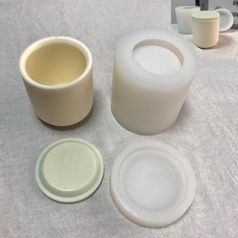 DIY Casting Mold Cylinder Candle Mold Cylinder Silicone Crafts 3D Geometric Mold