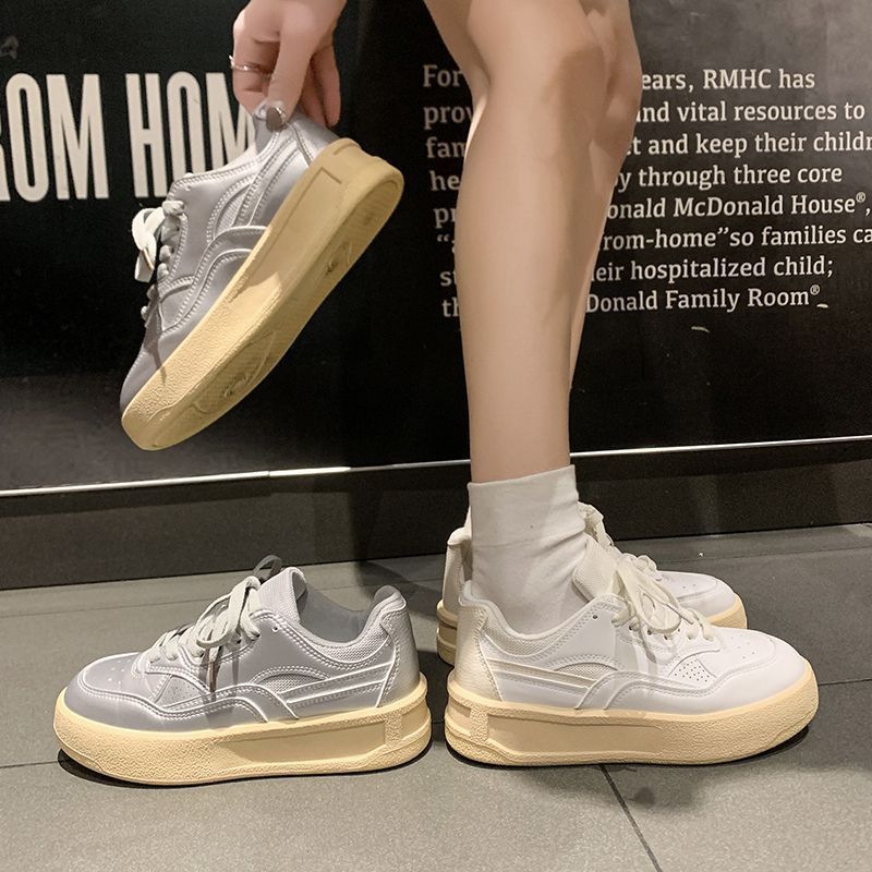 Flat All-match Small White Shoes Women 2024 Summer New Breathable Simple Retro Board Shoes Sports Casual Shoes