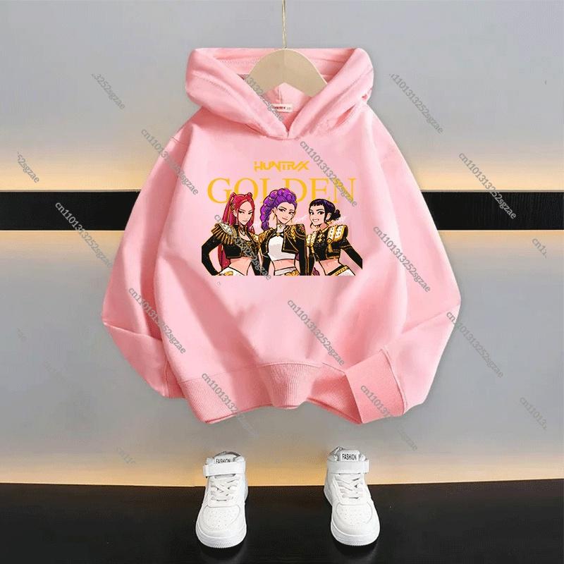 KPop Lovci démonů Dětská kreslená mikina s kapucí 2025: Stylový unisex pulovr pro kluky a holky, ležérní mikina v novém stylu