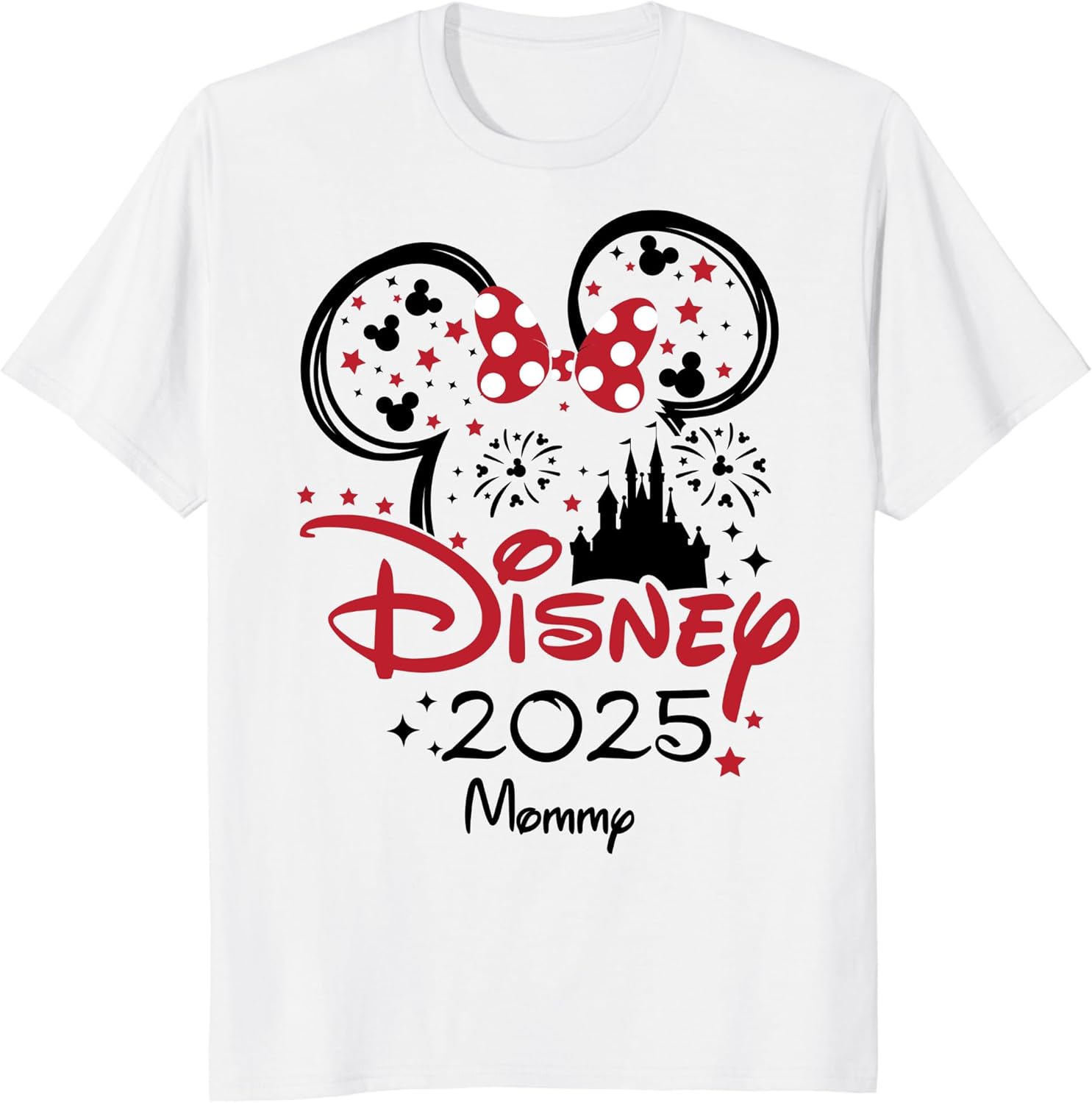 Family Matching Shirts, 2025 Mickey Minnie T Shirts Family Matching Vacation T-Shirt, Personalized Mouse Fashion Casual T-Shirt XXL