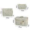Ins Style Korduroy Ästhetischer Kosmetik-Organizer Große Kapazität Reißverschluss Floral Make-up Tasche Hautpflege Clutch Kosmetik