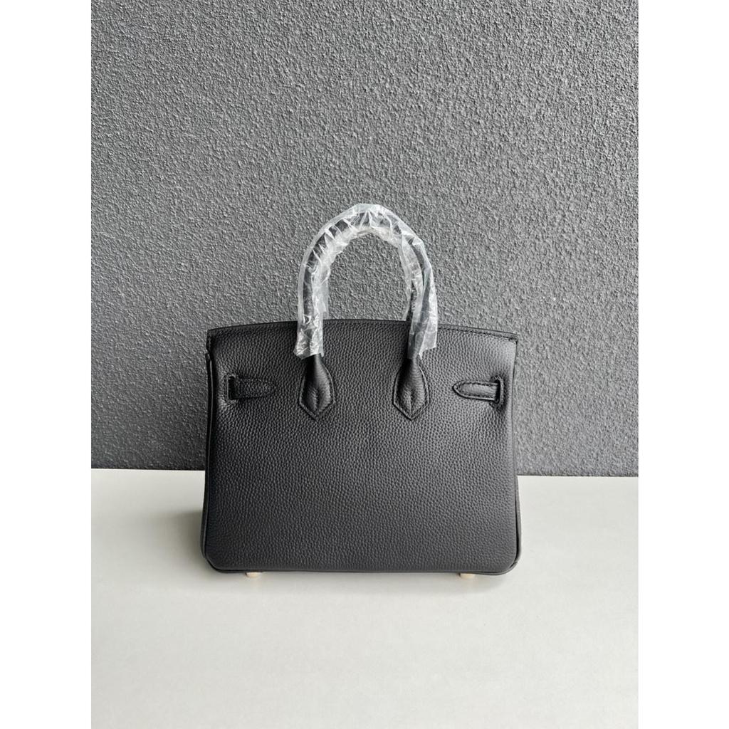 Gold Buckle Classic Fashionable Women's First-layer Cowhide Lychee Leather Handbag