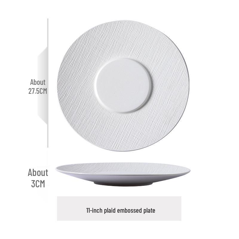 Nordic Minimalist Black & White Ceramic Baking Dish – High-end Display Plate for Influencers, Hotels & Restaurants