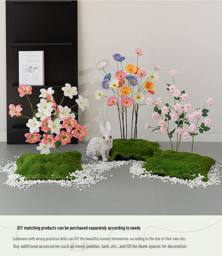 Monet Garden Artificial Floral Window Display and Landscaping Decorations
