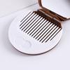 Cute Mini Mirror Portable Makeup Mirrors with Comb Girls Women Pocket Mirrors Chocolate Cookie Shaped Cosmetic Mirror
