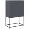 Komoda Wysoka Antracyt 68X39X107 Cm Stal