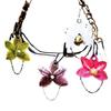 Kreative Simulations-Orchideen-Blumen Schlüsselanhänger Anhänger Rucksack Dekoration Zubehör Geschenke