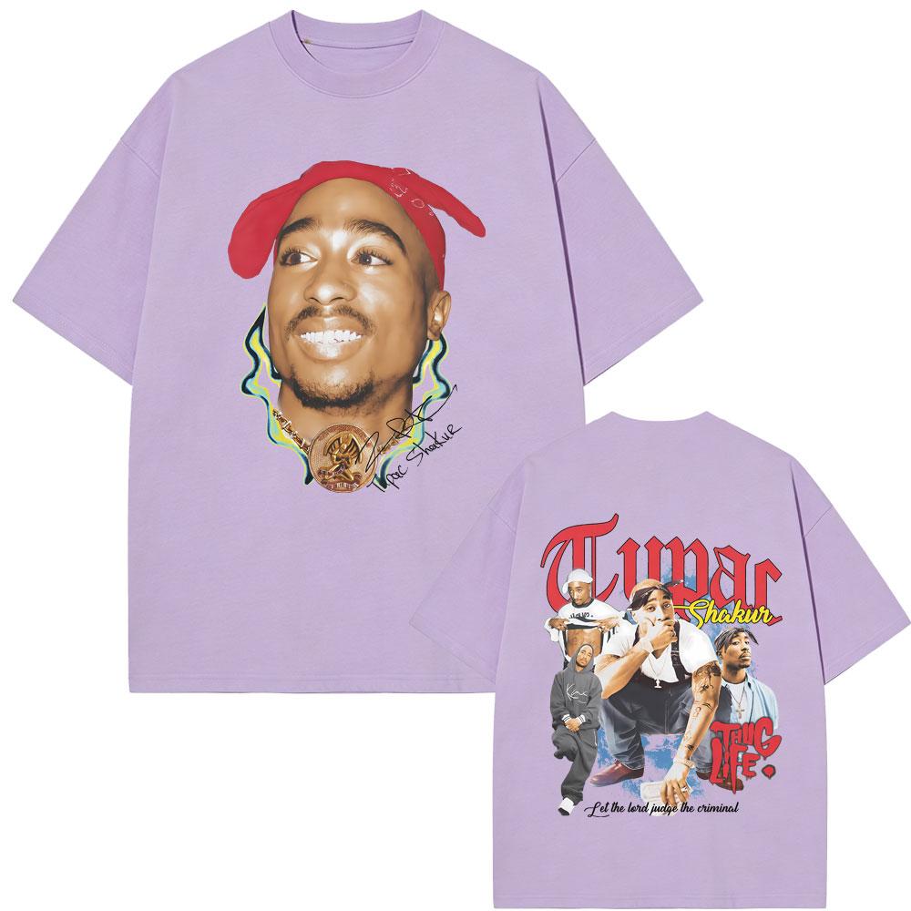 Rapper Tupac 2pac Graphic Tshirt Unisex Women Hip Hop Fashion Vintage T Shirts Casual Oversized T Shirts High Quality Cotton Tops