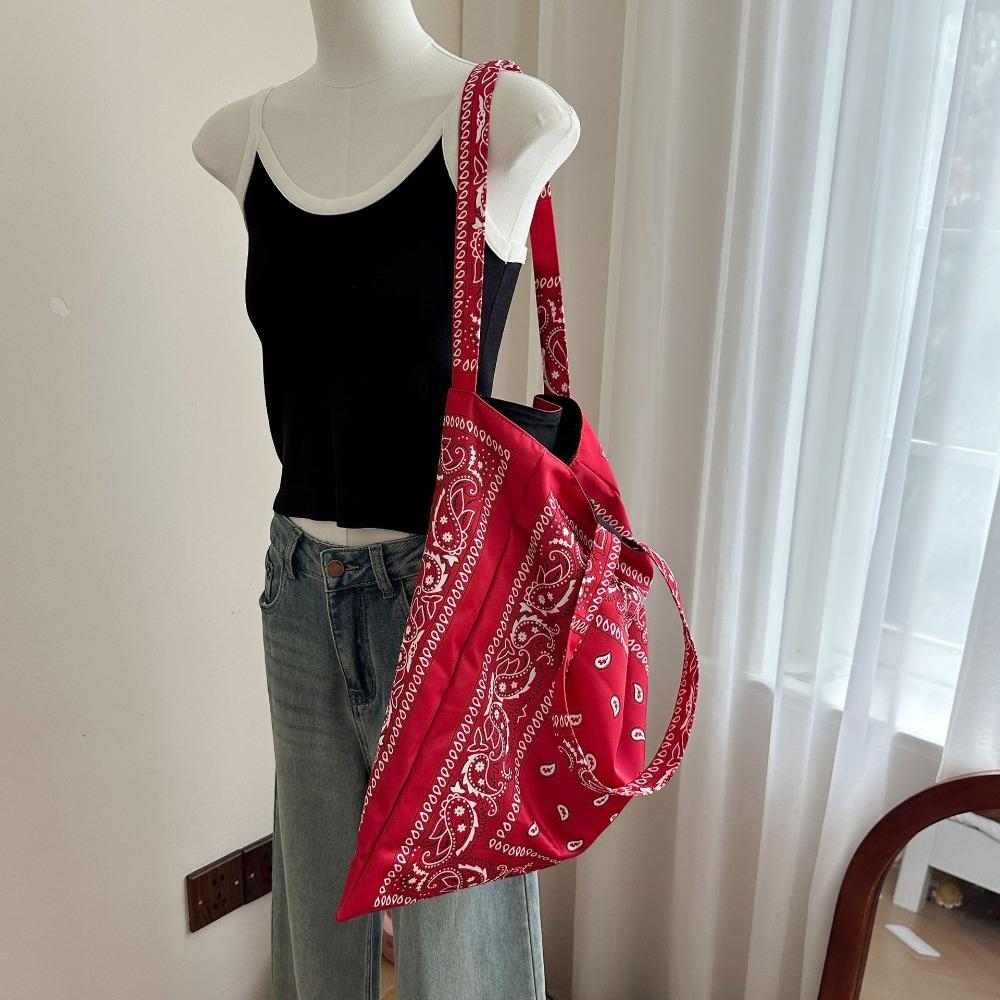 Printed Ethnic Style Shoulder Bag Retro Women's Handbag Casual Canvas Tote Bag  Travel